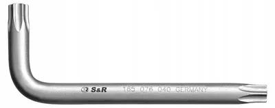 Produktbild von S&R Torx-Winkelstiftschlüssel T15 kurz 54mm CrV