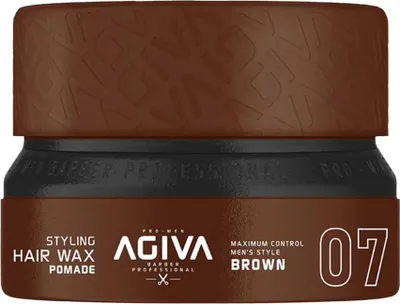 Produktbild von Agiva Styling Hair Wax Pomade - Brown 155 ml