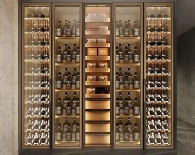 Image de Flaschenständer Weinschrank Weinkellerregal Weinmöbel Weinständer