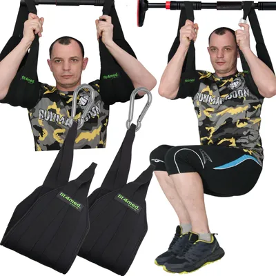 Zdjęcie produktu dla FIT4MED | Rękaw do podciągania - Czarny - 55x18 cm - Wsparcie pleców - Trening mięśni brzucha