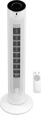 Produktbild von Auronic Turmventilator - Bodenventilator - Luftkühler - Standventilator - 105 cm - 5 Geschwindigkeiten - Mit Fernbedienung - Leiser Ventilator - Fan - 45 dB - Weiß