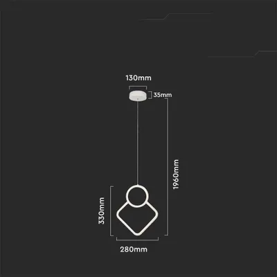 Zdjęcie produktu dla Lampa wisząca LED biała 4000K V-TAC VT-7917-15338