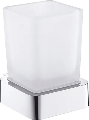 Produktbild von BOLO Zahnbürstenhalter Messing Glas Chrom poliert 75x101x91 mm für Bad & Küche >> zum Bohren