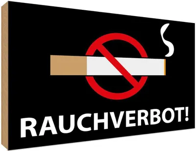 Produktbild von vianmo Holzschild 30x40 cm Rauchverbot Dekoration