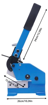 Productafbeelding van Handmatige metalen schaar, duurzame stalen constructie, nauwkeurig snijden, blauw