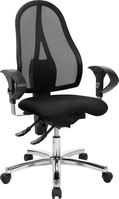 Produktbild von Drehstuhl Sitness 15 - schwarz Armlehnen Universalrollen.