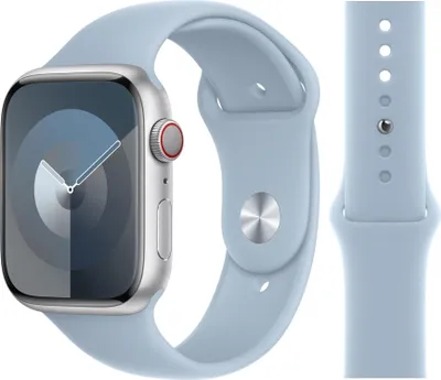 Produktbild von Original Apple Sport Armband S/M 42/44/45mm MWMV3ZM/A Light Blue