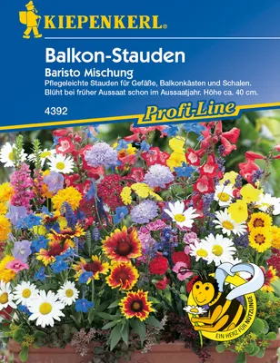 Produktbild von Blumenmischung Balkon-Stauden Baristo Kiepenkerl Blumensamen