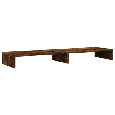 Image de Support pour écran Chêne fumé 100x27x10 cm Matériau dérivé du bois