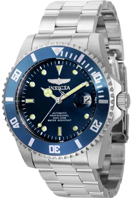 Obrázok produktu pre Invicta Pro Diver 36972 Pánske Hodinky - Automatický Mechanizmus - Nerezová Oceľ s Modrým Ciferníkom - 44 mm
