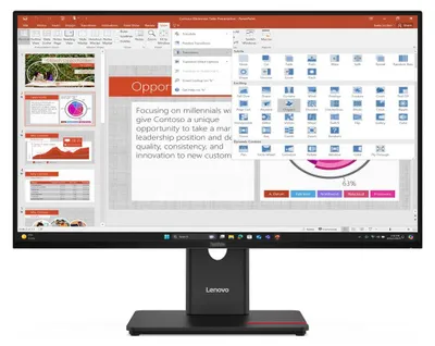 Obrázek produktu pro Lenovo ThinkVision T27-40, 68,6 cm (27"), 1920 x 1080 px, Full HD, LED, 6 ms, Černá