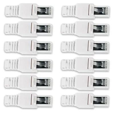 Produktbild von Netzwerkstecker 12x CAT6A RJ45 Netzwerk Stecker werkzeuglos CAT7 CAT6 CAT5 Kabel