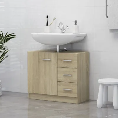 Produktbild von Maison Exclusive - Waschbeckenunterschrank Sonoma-Eiche 63x30x54 cm Holzwerkstoff