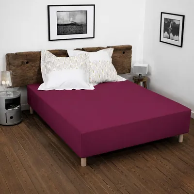 Obrázok produktu pre Napínacie prestieradlo 160 x 200 cm - Fuchsie, 100% bavlna