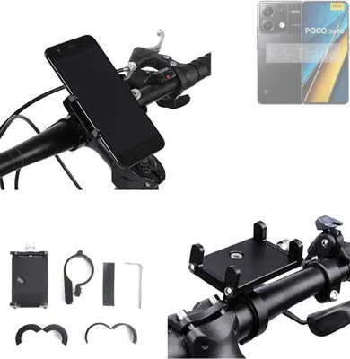 Produktbild von K-S-Trade Handyhalterung für das Fahrrad kompatibel mit Xiaomi POCO X6 5G Halter Lenkstange Fahrradhalterung Motorrad Bike Mount Befestigung