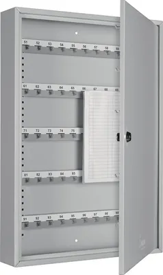 Zdjęcie produktu dla Szafka na klucze SZ H550xW730xD140mm 2-drzwiowy zamek bębenkowy Liczba haczyków 400 FORMAT