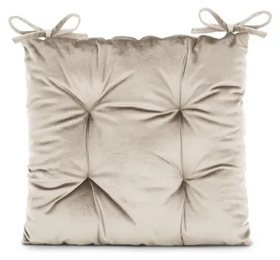 Zdjęcie produktu dla Poduszka na krzesło kremowy velvet 40X40 Aleksa AmeliaHome