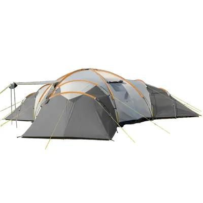 Produktbild von Skandika Kuppelzelt Turin für 12 Personen | Camping Zelt, 3 Schlafkabinen, mit/ohne Sleeper Technology, 200 cm Stehhöhe, 5000 mm Wassersäule