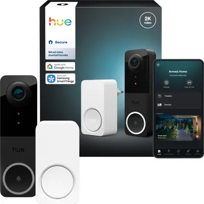Immagine prodotto di Campanello wireless Hue Secure con telecamera e suoneria bianca