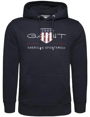 Produktbild von Gant Herren Reg Archive Shield Hoodie Kapuzenpullover, Evening Blue, 4XL EU