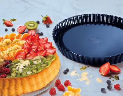 Obrázok produktu pre Forma na ovocný koláč 28 cm profesionálna modrá