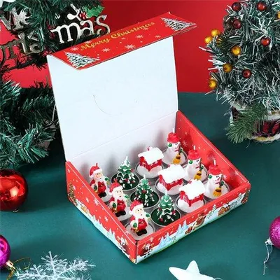Produktbild von Famanu Set Weihnachtskerzen 12-teilig Dekoration für Innen