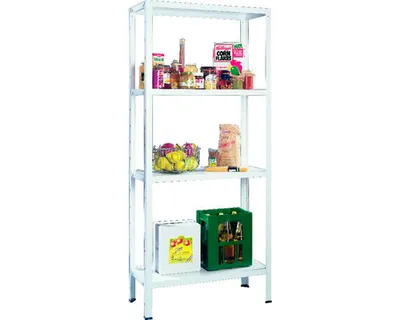 Obrázok produktu pre Kovový regál Schulte R4015-04-04 1800x1000x400 mm, 4 police, nosnosť 260 kg, biely