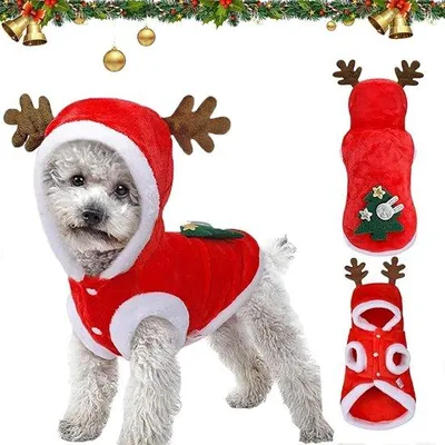 Productafbeelding van Kerst Elanden Kostuum voor Hond en Kat, Kerstkleding Huisdier