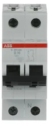 Image de ABB Disjoncteur 16A S201-B16NA pro M compact unipolaire +NA Baur.S 200