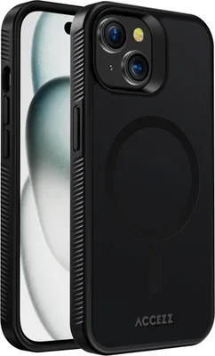 Image de Accezz Rugged Frosted MagSafe Backcover pour l'Apple iPhone 15 Plus - Noir