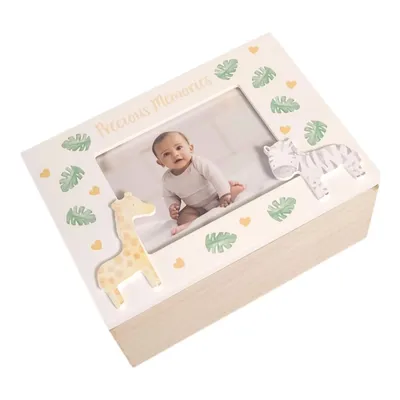Produktbild von Baby Erinnerungsbox Geschenk Geburt Taufe Bilderrahmen Geschenkbox  10x15 cm