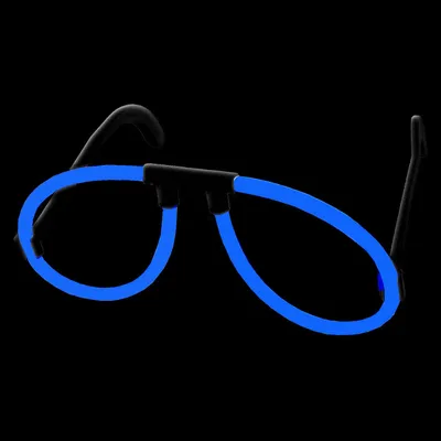 Produktbild von Knicklichter Pilotenbrille Blau – 8h leuchtend, Party-Accessoire, e Qualität