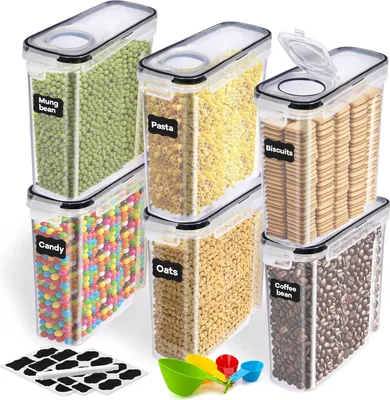 Produktbild von Luftdichte Lebensmittelaufbewahrungsbehälter - Set von 6 - 2,5 Liter - BPA-frei