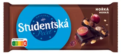 Zdjęcie produktu dla Czekolada deserowa Studentska z orzechami, żelkami i rodzynkami 170 g