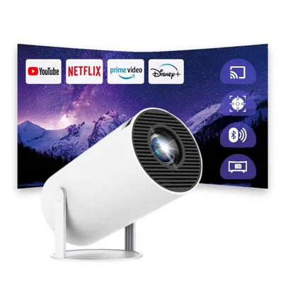 Image de Kiano Relax Projecteur Mini Projecteur Portable Smart TV, Correction Keystone, 1280x720, Android/iOS, 140 ANSI, Android, DLNA, Wi-Fi