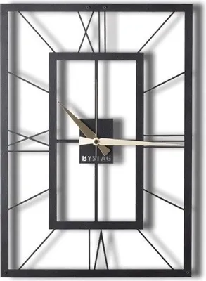 Produktbild von Opviq, November, Wanduhren, Schwarz, Metall, 49 x 34,5 cm