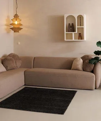 Productafbeelding van Unyqoos® Laagpolig tapijt, vierkant, fijn – Anthraciet, 300x300 cm, 2000 g/m², zachte viltrug, kleurvast en slijtvast, gecertificeerd