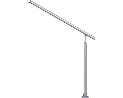 Produktbild von Eingangsgeländer Aluminium 115 cm für Bodenmontage