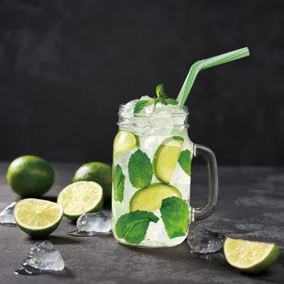 Produktbild von ARTUNIVERSE Glasbilder Zitronenlimonade 60 x 60 cm