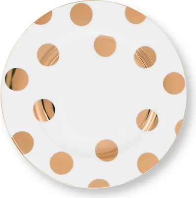 Produktbild von PIP STUDIO Dot Delight Frühstücksteller weiß-gold 23cm