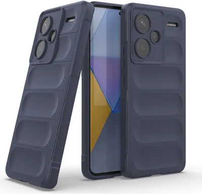 Produktbild von Handy Hülle für Xiaomi Redmi Note 13 Pro+ 5G Grip Case Cover Schutzhülle Softgrip Farbe: Dunkelblau