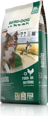 Produktbild von Bewi DOG Basic 25kg, Adult, Mais, Geflügel, 25 kg