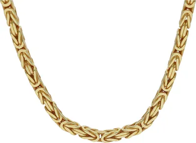 Produktbild von Königskette Silber 925 Gold plattiert 10 Mikron (10/1000 mm) JL39-05-0622 JuwelmaLux 70 cm