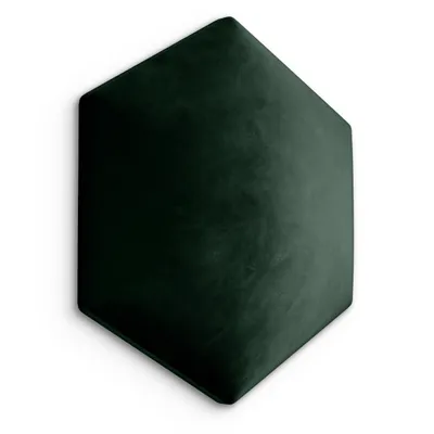 Obrázok produktu pre Muralo čalúnený panel HEXAGON WALL CUSHION čalúnenie postele čelo postele nástenný panel fľaša zelená 40 cm x 35 cm