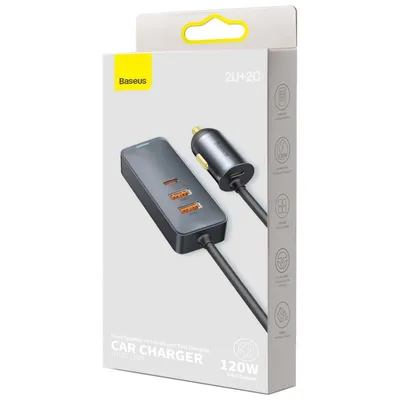 Obrázek produktu pro Baseus Share Together, Auto, Zapalovač na doutníky, 1,5 m, Šedá, Metalická