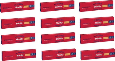 Produktbild von 12x Barilla Spaghetti al Bronzo Bronze Gezogene Pasta 400g Rohe Verarbeitungsmethode