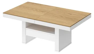 Produktbild von Design Couchtisch Tisch HLU-111 Schublade höhenverstellbar ausziehbar Esstisch