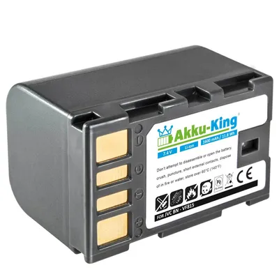 Produktbild von Akku kompatibel mit JVC BN-VF815 - Li-Ion 1600mAh - mit Infochip - für GR-D720EK, D771EX, HD300, BN-VF808U, BN-VF815U, BN-VF915, BN-VF915U