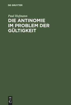 Produktbild von Die Antinomie im Problem der Gültigkeit