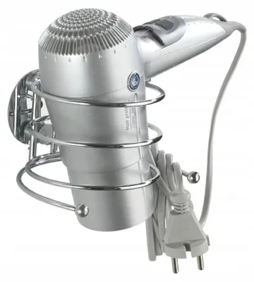 Produktbild von Wenko Turbo-Loc Halter für Haartrockner Metall Chrom